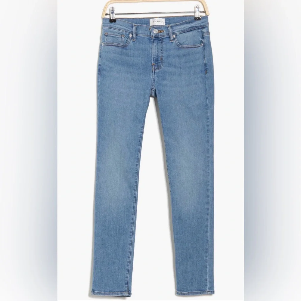 Frame Women’s Le Garçon Mid Rise Crop Boyfriend Jeans Size 26 Color Quirky - Picture 3 of 11